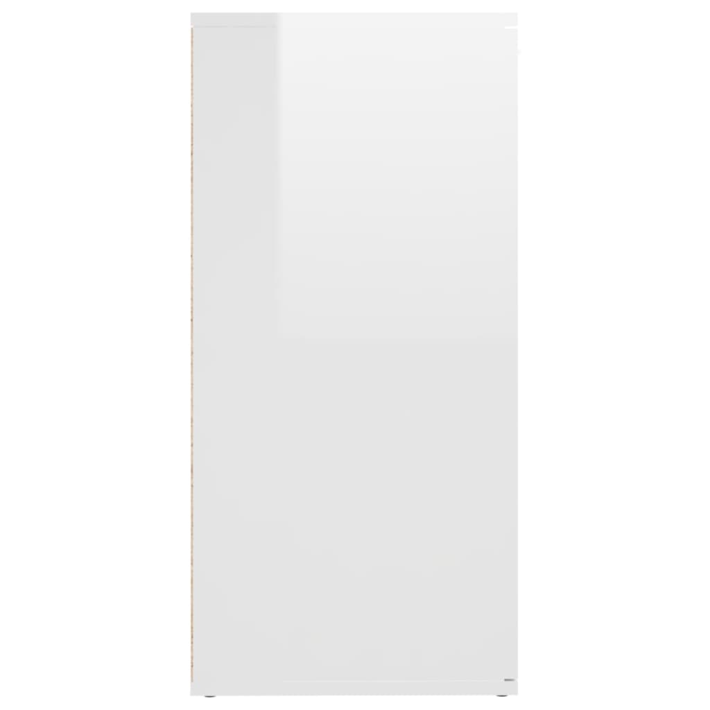 vidaXL magasfényű fehér forgácslap tálalószekrény 160 x 36 x 75 cm