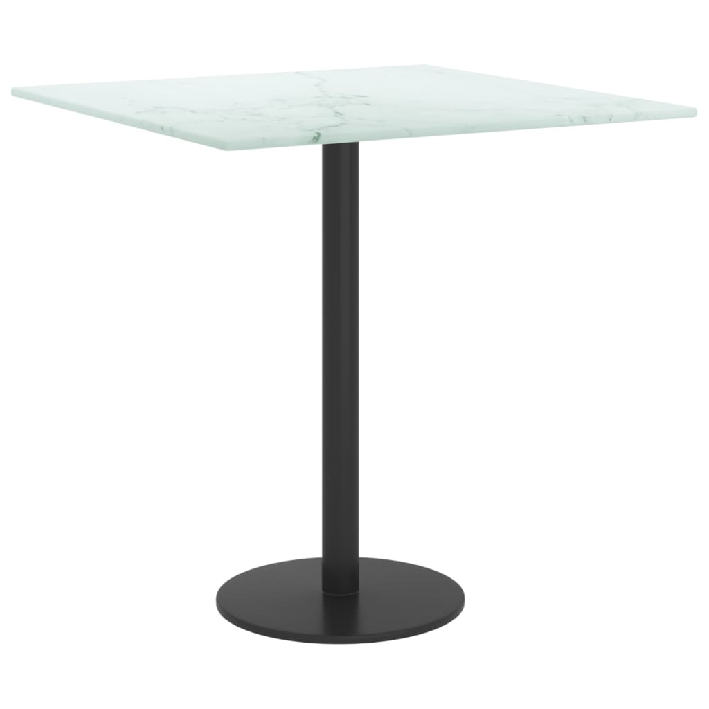 vidaXL fehér edzett üveg asztallap márványdizájnnal 40 x 40 cm 6 mm