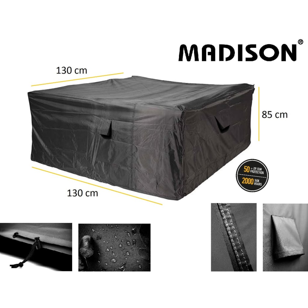 Madison szürke kültéri bútortakaró 130 x 130 x 85 cm