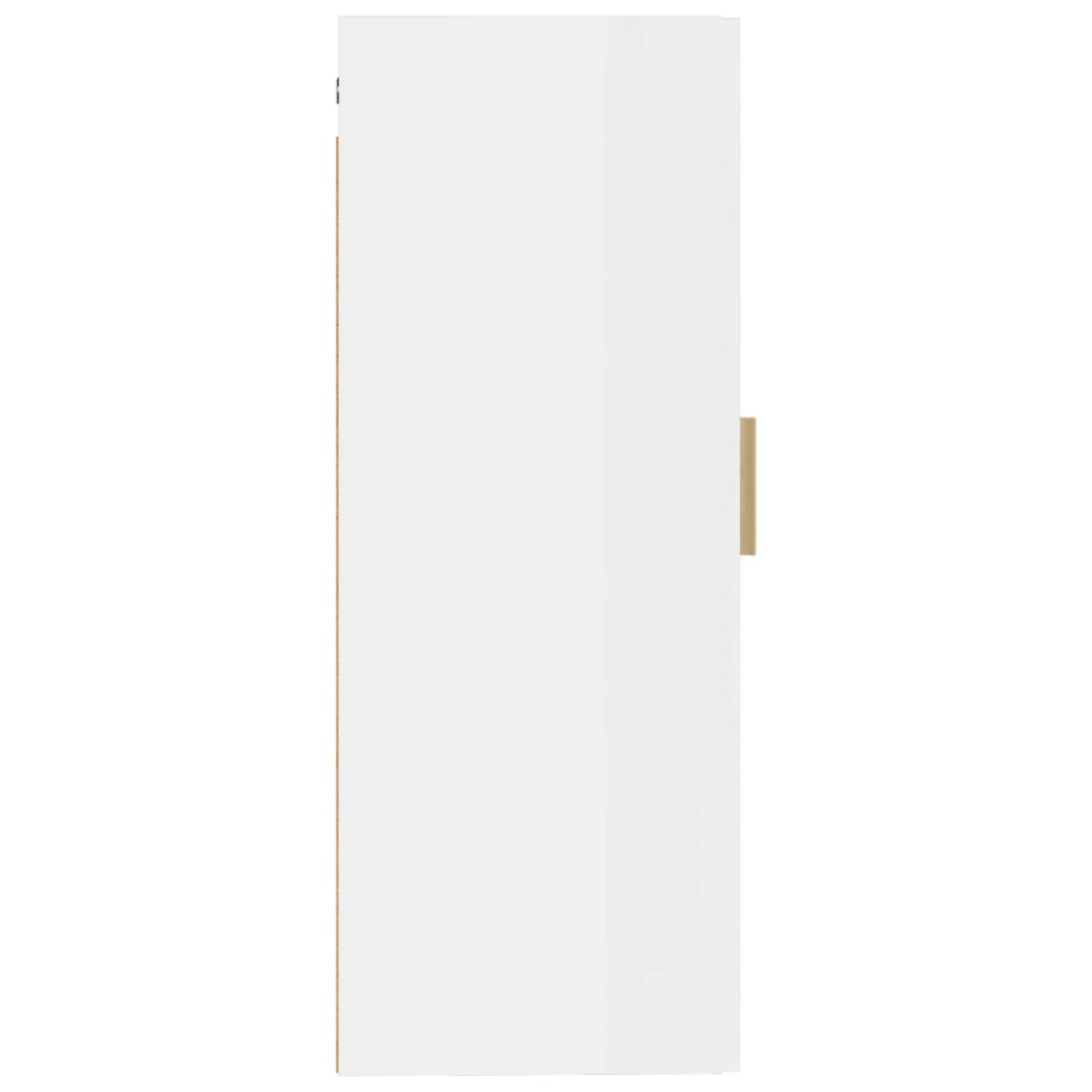 vidaXL magasfényű fehér szerelt fa faliszekrény 35 x 34 x 90 cm