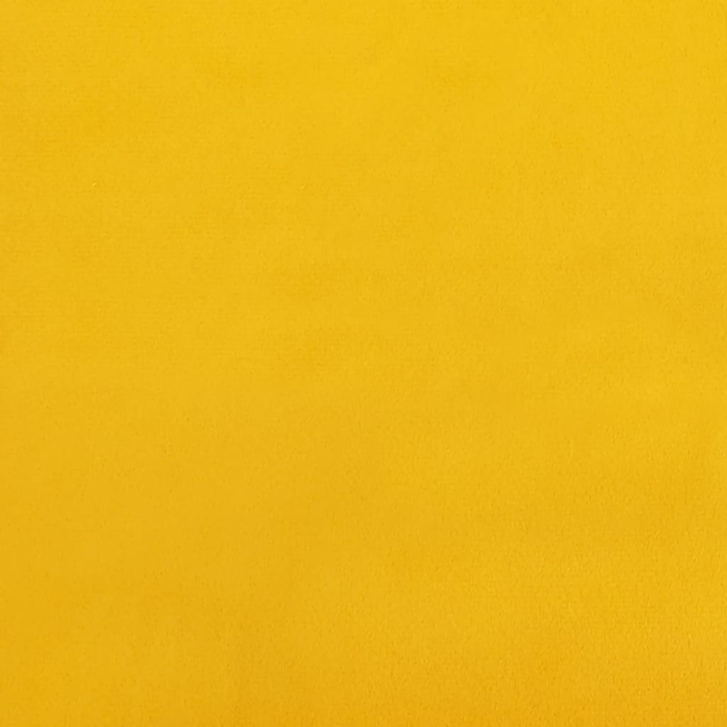 vidaXL sárga bársony pad 100 x 35 x 41 cm