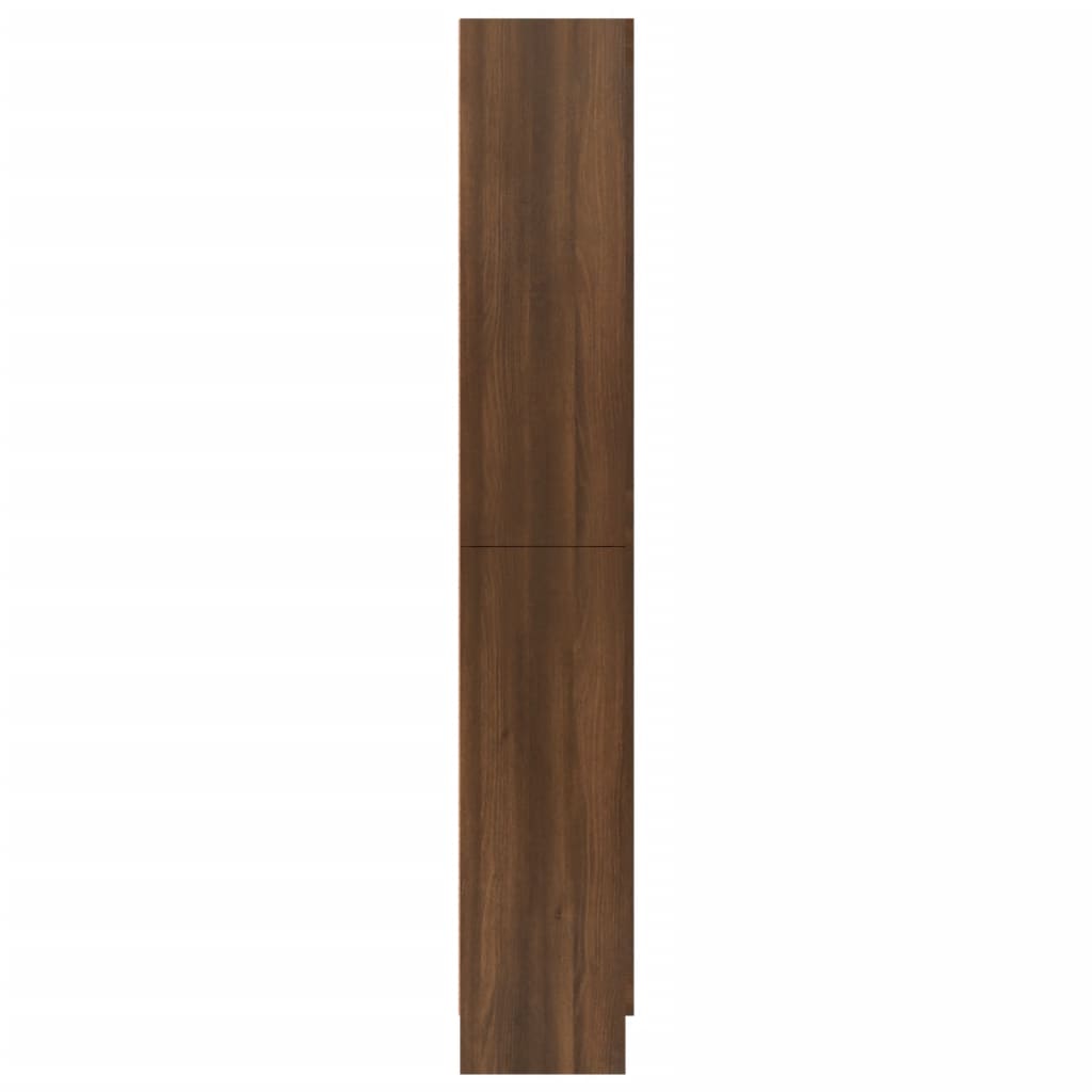 vidaXL barna tölgyszínű szerelt fa vitrinszekrény 82,5x30,5x185,5 cm