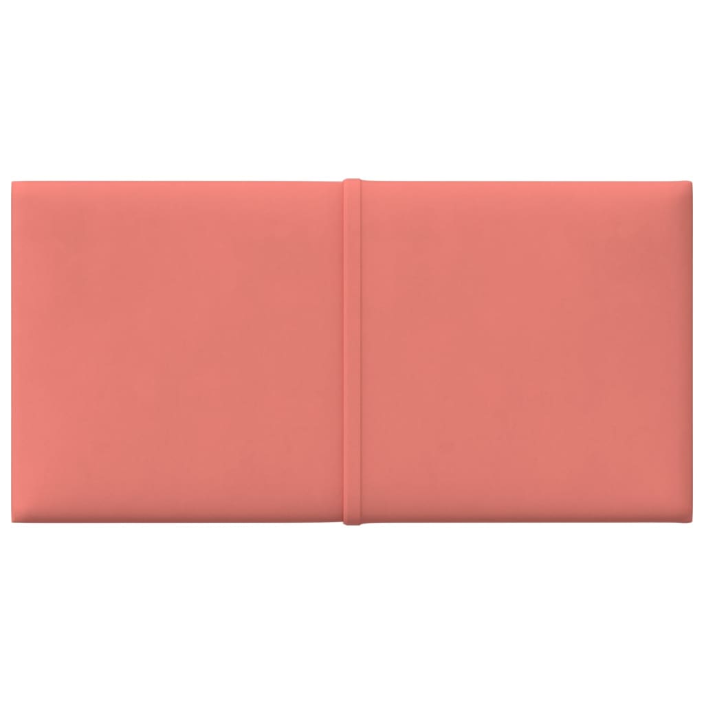 vidaXL 12 db rózsaszín bársony fali panel 30 x 15 cm 0,54 m²