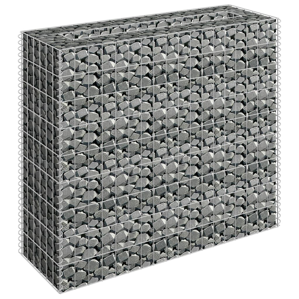 vidaXL horganyzott acél gabion magaságyás 90 x 30 x 90 cm