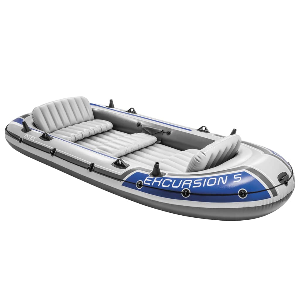 Intex Excursion 5 forgómotoros felfújható csónak tartóbakkal