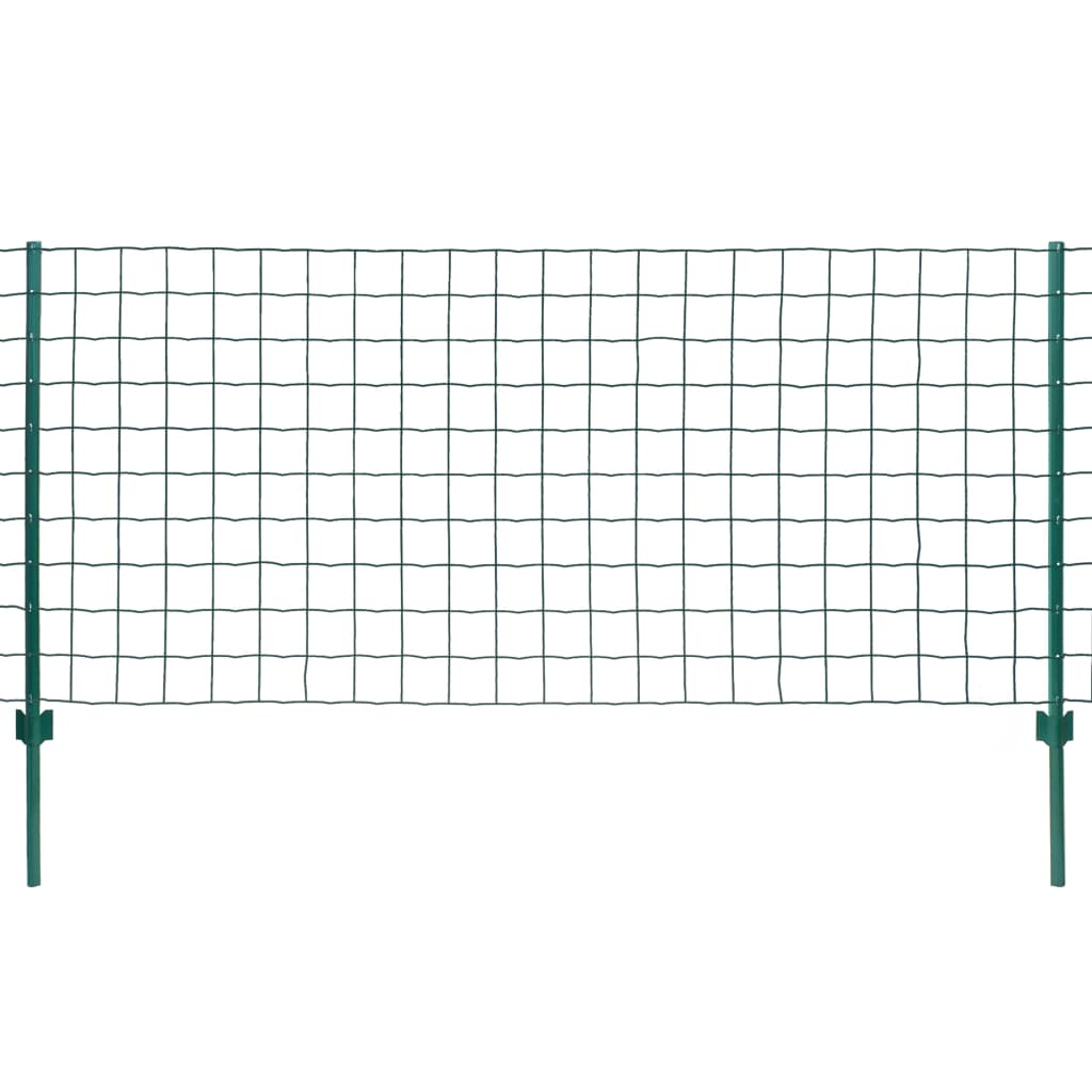 vidaXL Euro Fence zöld acélkerítés 20 x 1,2 m