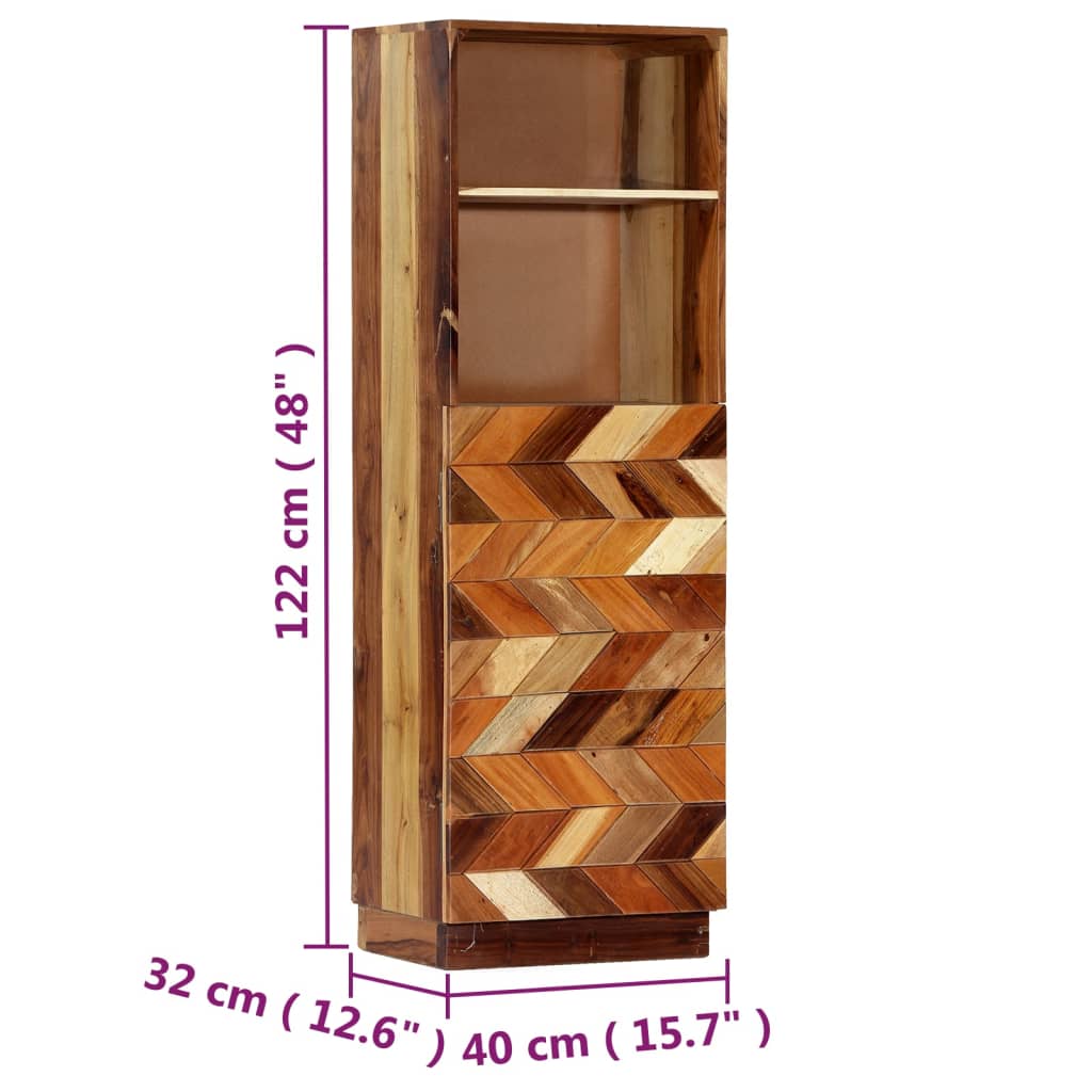 vidaXL tömör újrahasznosított fa magasszekrény 40 x 32 x 122 cm