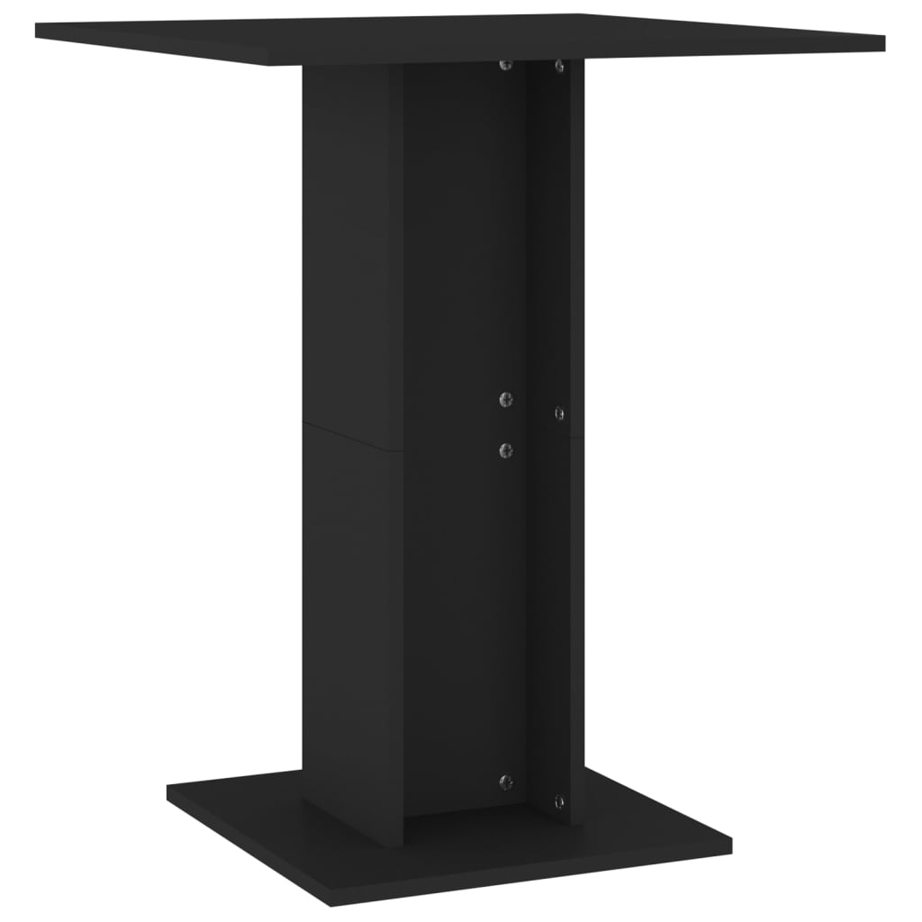 vidaXL fekete forgácslap bisztróasztal 60 x 60 x 75 cm