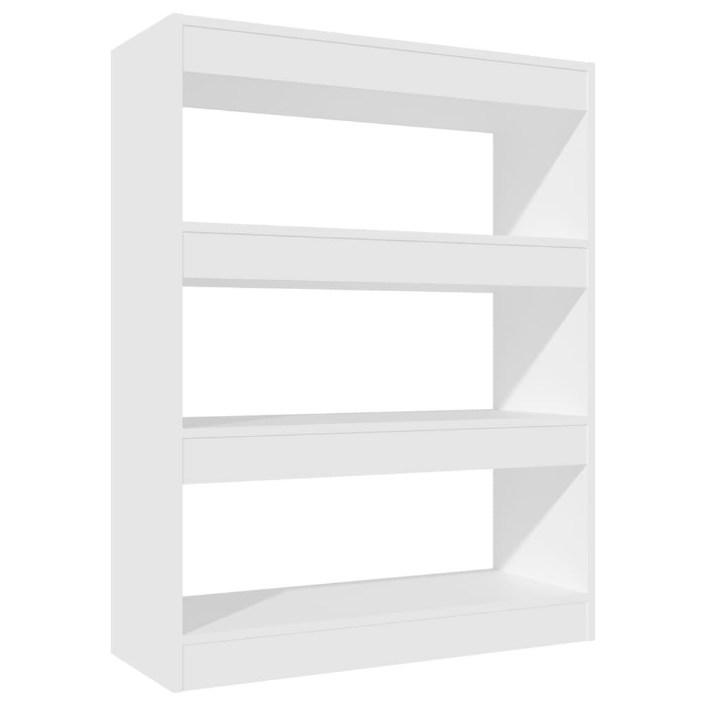 vidaXL fehér szerelt fa könyvszekrény/térelválasztó 80 x 30 x 103 cm