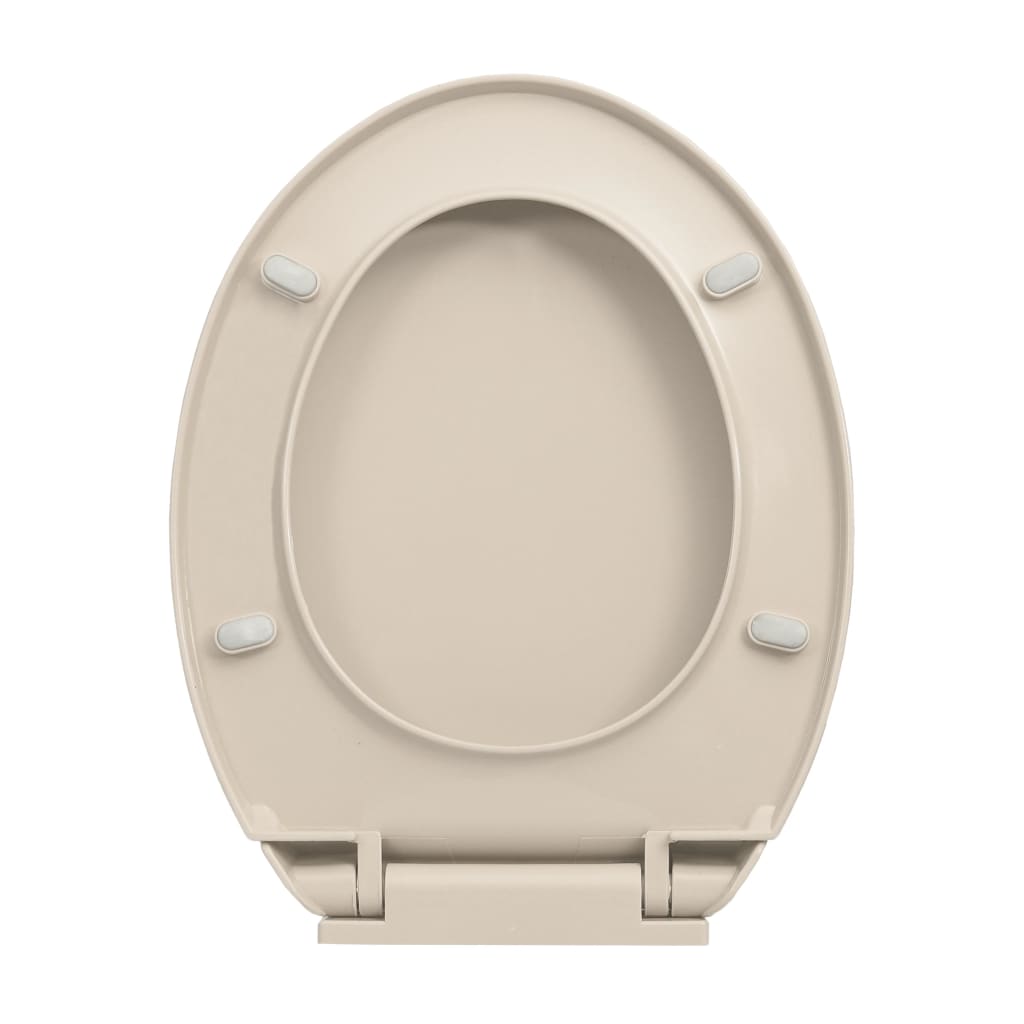 vidaXL barackszínű ovális WC-ülőke lassan csukódó fedéllel
