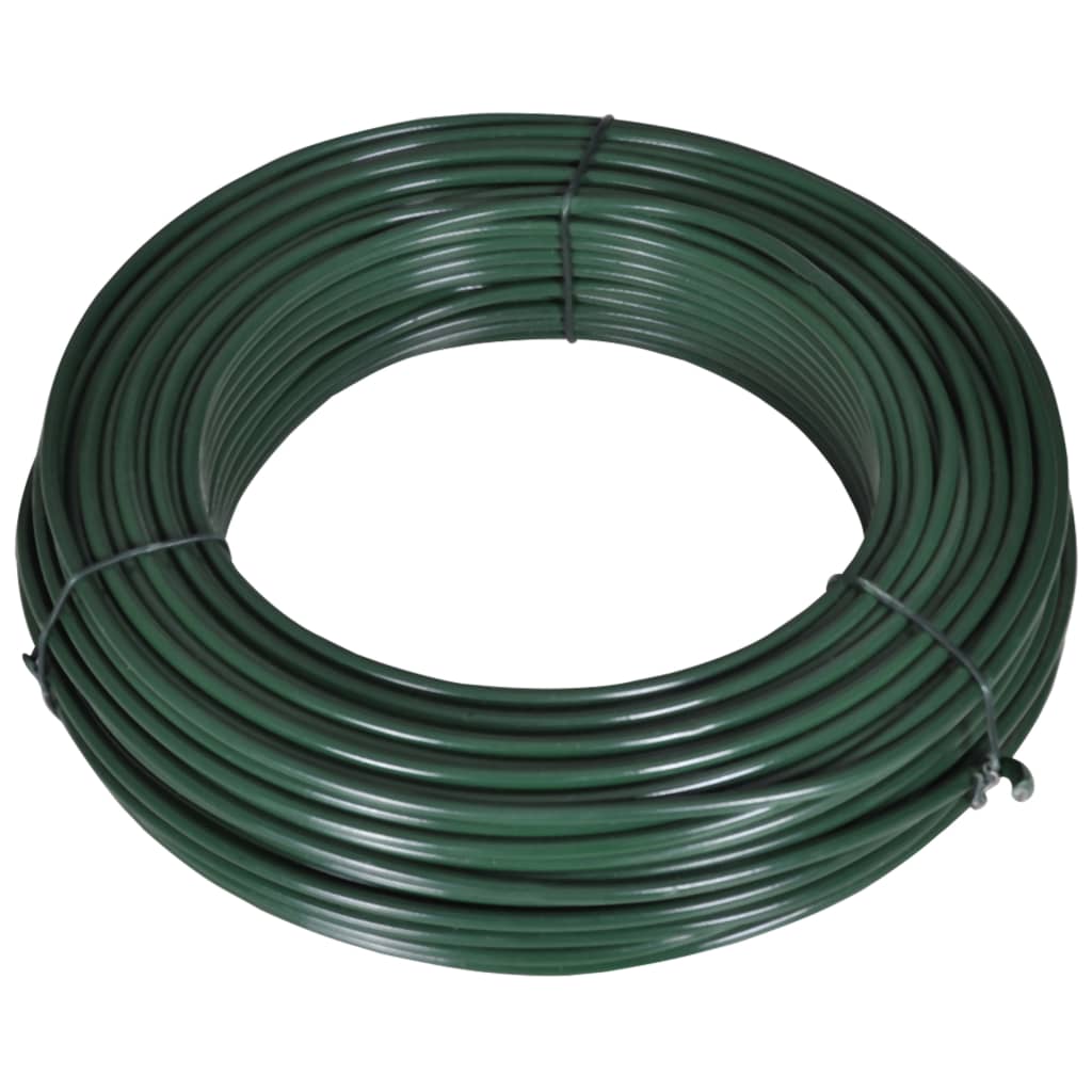 vidaXL zöld drótkerítés összekötő acél drót 2,1/3,1 55 m