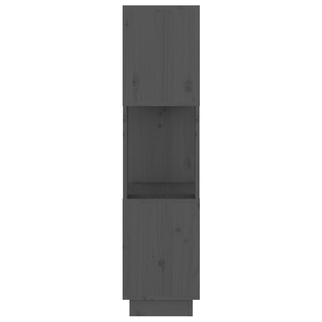 vidaXL szürke tömör fenyőfa könyvszekrény/térelválasztó 51x25x101 cm
