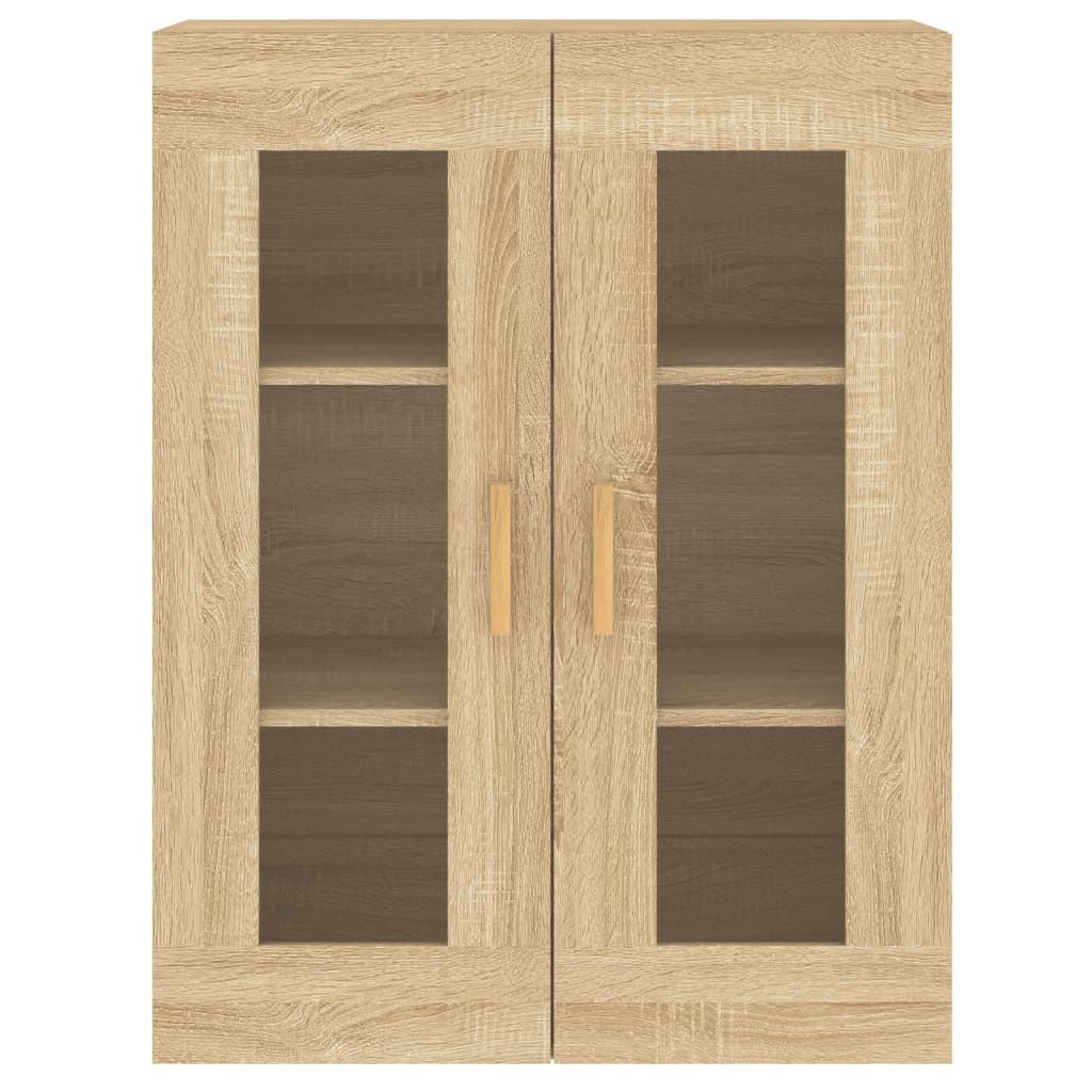 vidaXL 2 db sonoma-tölgy színű szerelt fa falra szerelhető szekrény