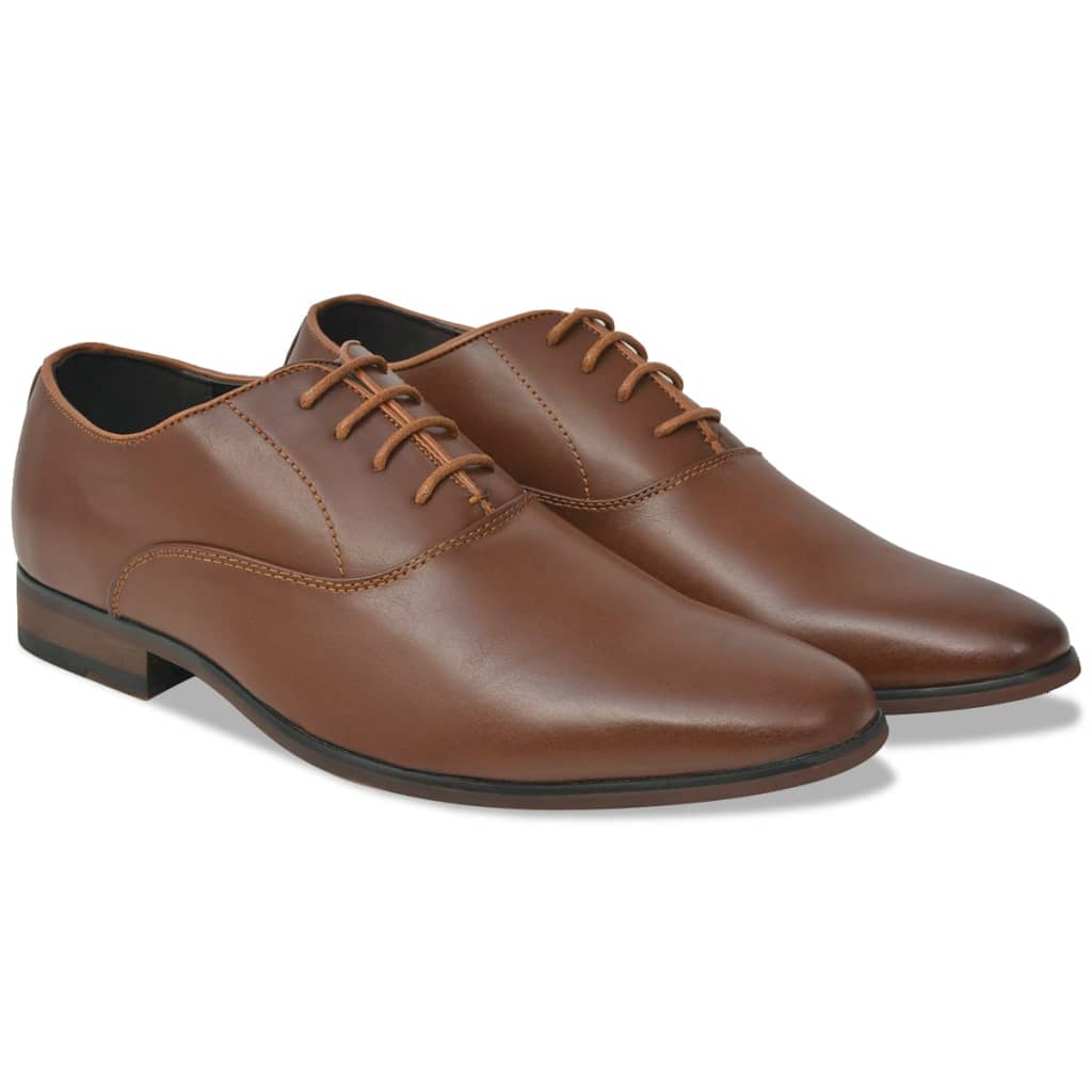 vidaXL Férfi fűzős business cipő barna 42-es méret PU bőr