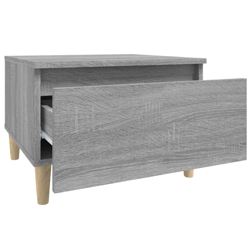 vidaXL 2 db szürke sonoma színű szerelt fa kisasztal 50x46x35 cm