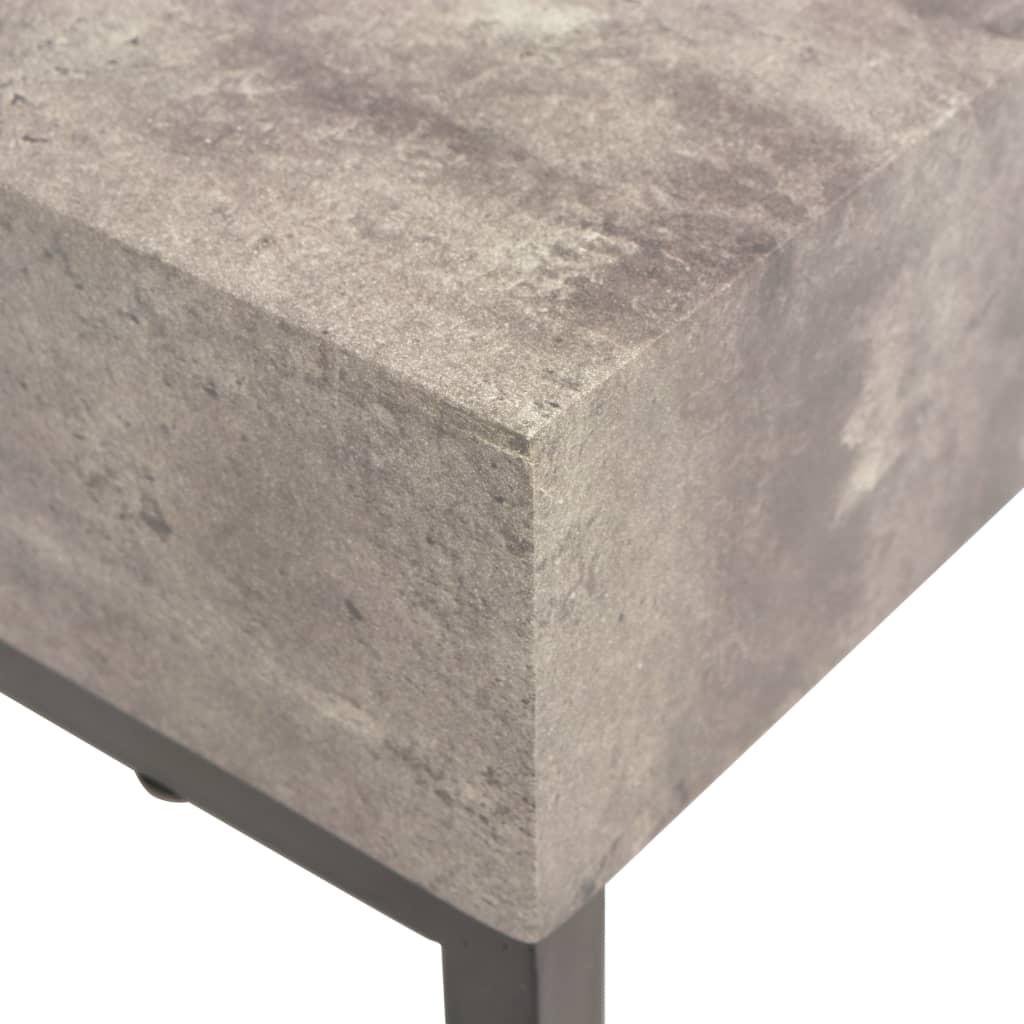 vidaXL betonhatású dohányzóasztal 120 x 60 x 45 cm