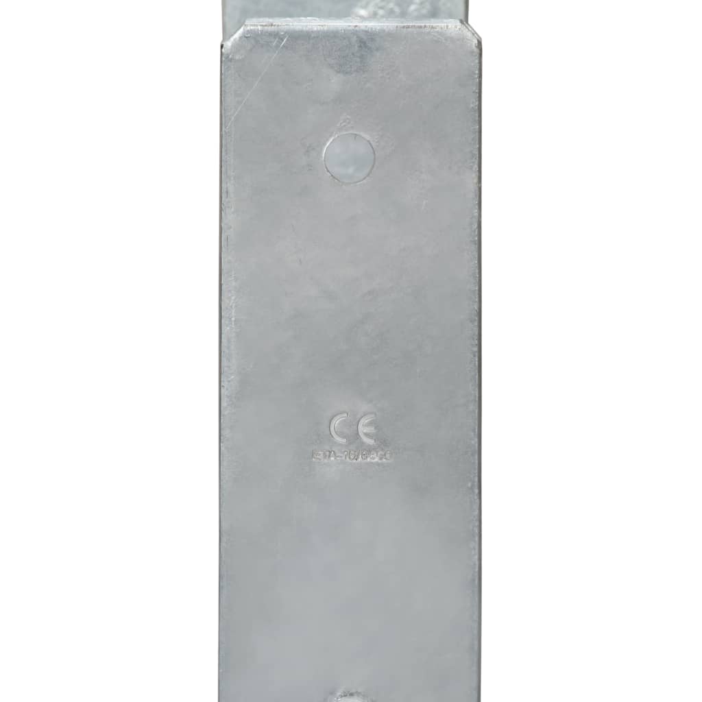 vidaXL 6 db ezüstszínű horganyzott acél kerítéshorgony 12 x 6 x 60 cm