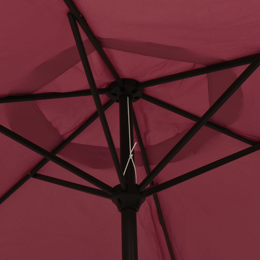 vidaXL bordó kültéri napernyő fém rúddal 300 cm