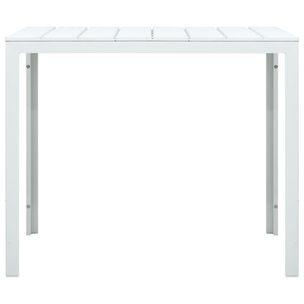 vidaXL fehér fautánzatú HDPE dohányzóasztal 78 x 78 x 74 cm