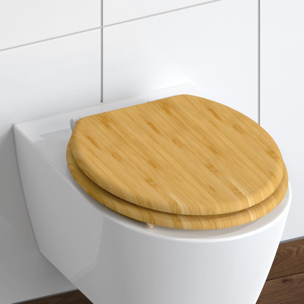 SCHÜTTE NATURAL BAMBOO finoman záródó WC-ülőke