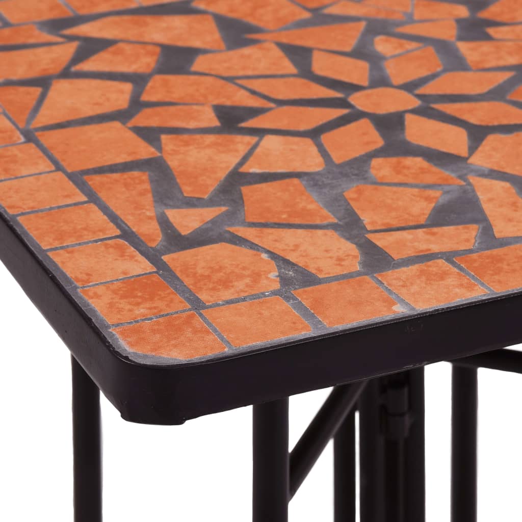 vidaXL terrakotta kerámia mozaik kisasztal