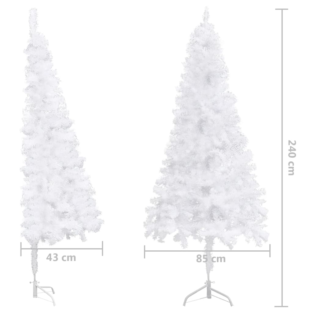 vidaXL fehér PVC sarok műkarácsonyfa 240 cm