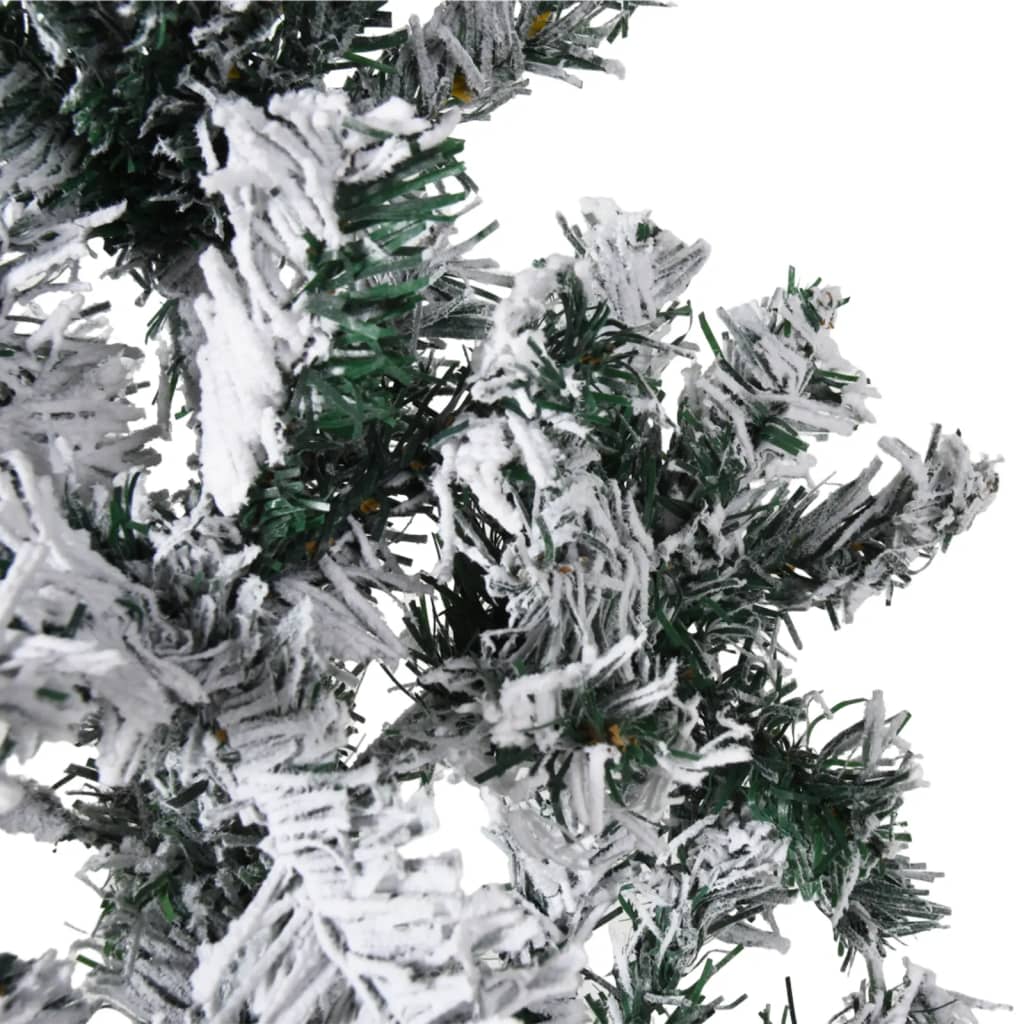 vidaXL hópelyhes vékony fél műkarácsonyfa állvánnyal 210 cm