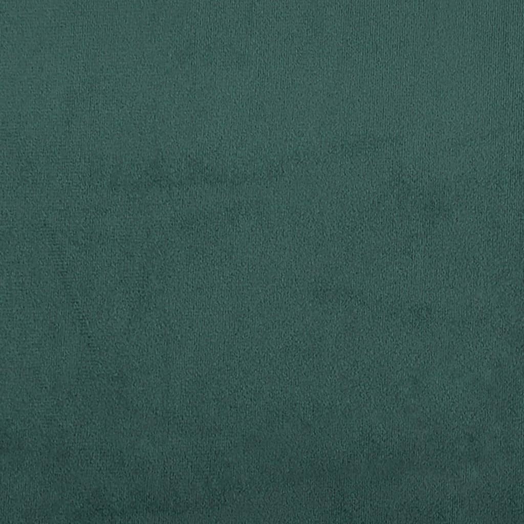 vidaXL sötétzöld bársony lábzsámoly 60 x 50 x 41 cm