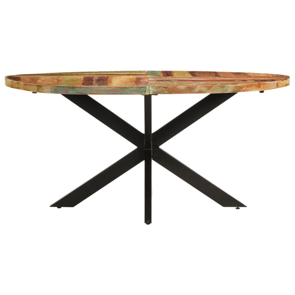 vidaXL tömör újrahasznosított fa étkezőasztal 160 x 90 x 75 cm