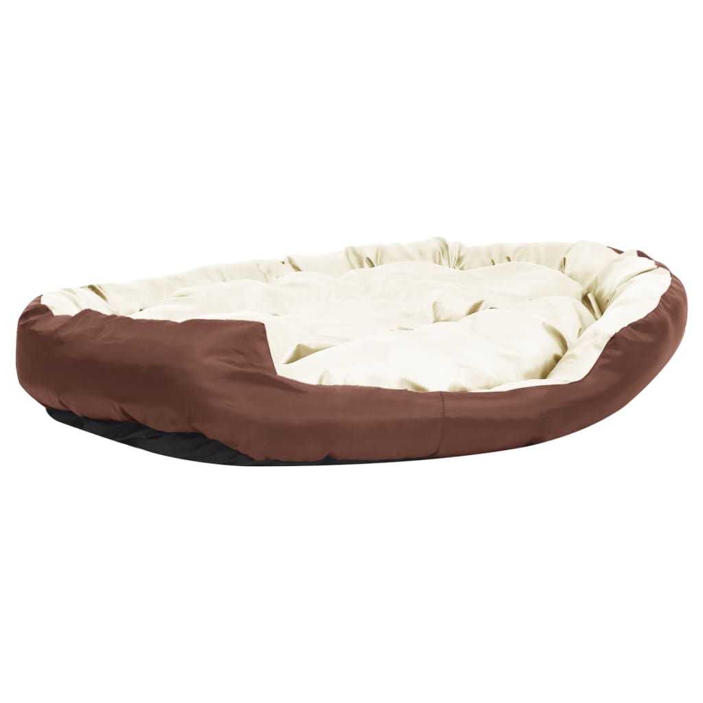 vidaXL barna-krémszínű kifordítható-mosható kutyapárna 150x120x25 cm