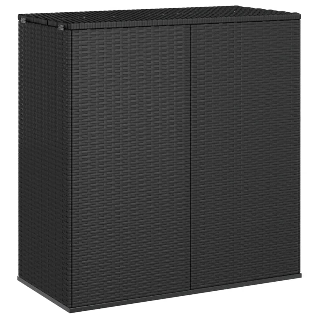 vidaXL fekete polyrattan kerti párnatartó doboz 100 x 49 x 103,5 cm
