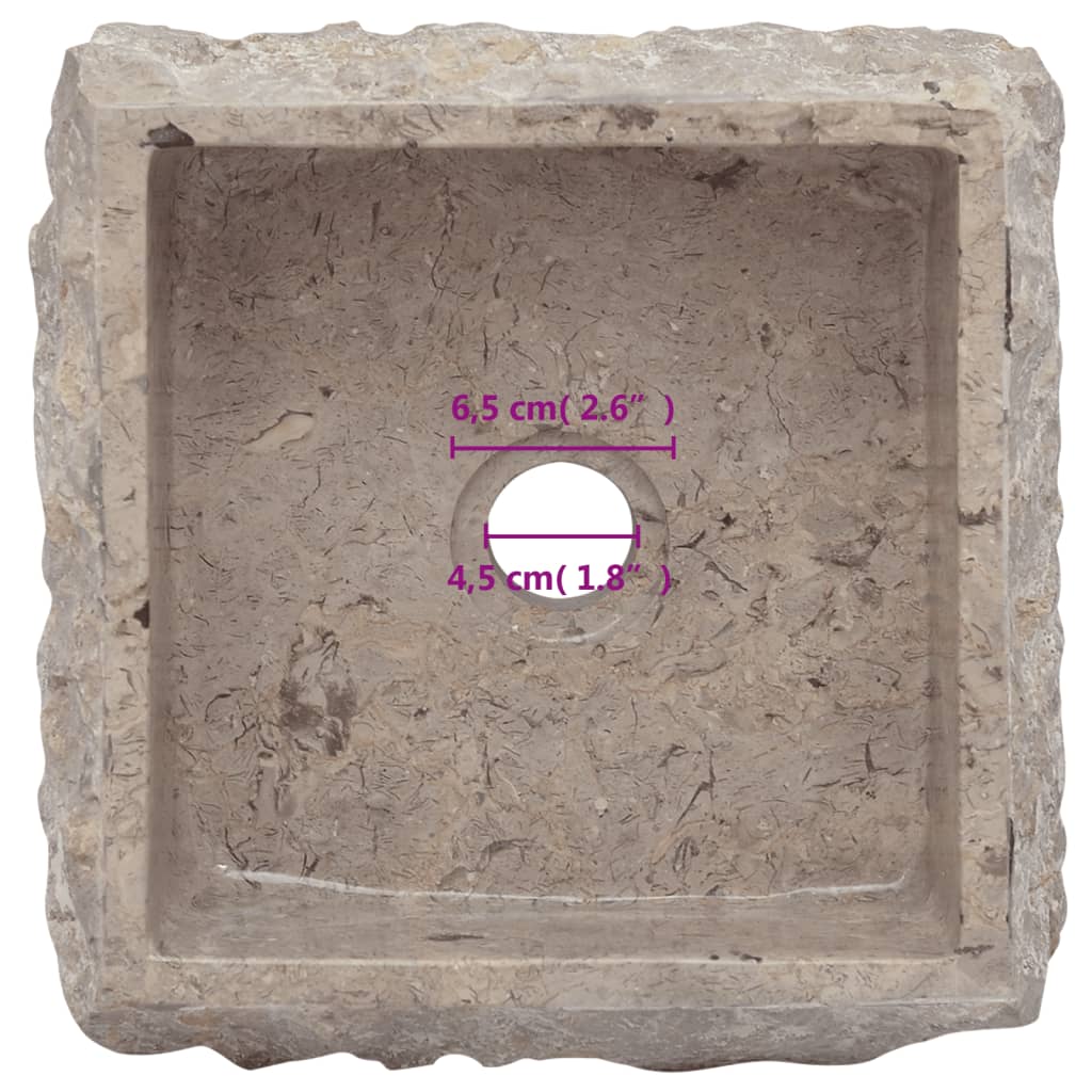 vidaXL szürke márvány mosdókagyló 30 x 30 x 13 cm