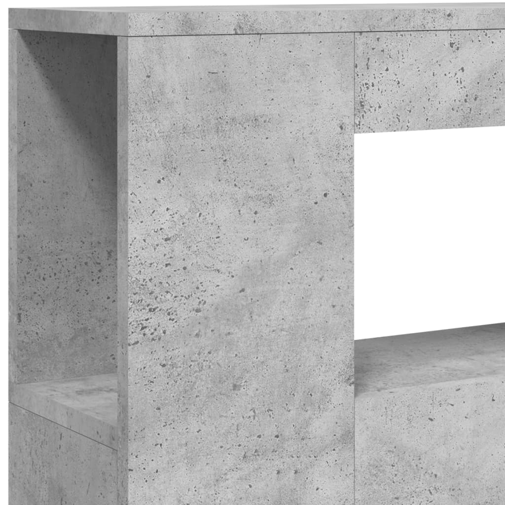 vidaXL betonszürke szerelt fa LED-es fejtámla 100x18,5x103,5 cm