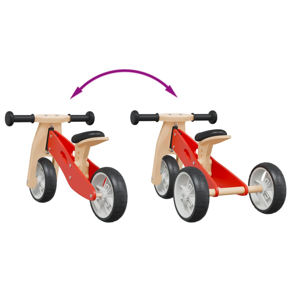 vidaXL piros 2 az 1-ben egyensúlyozó-kerékpár gyerekeknek