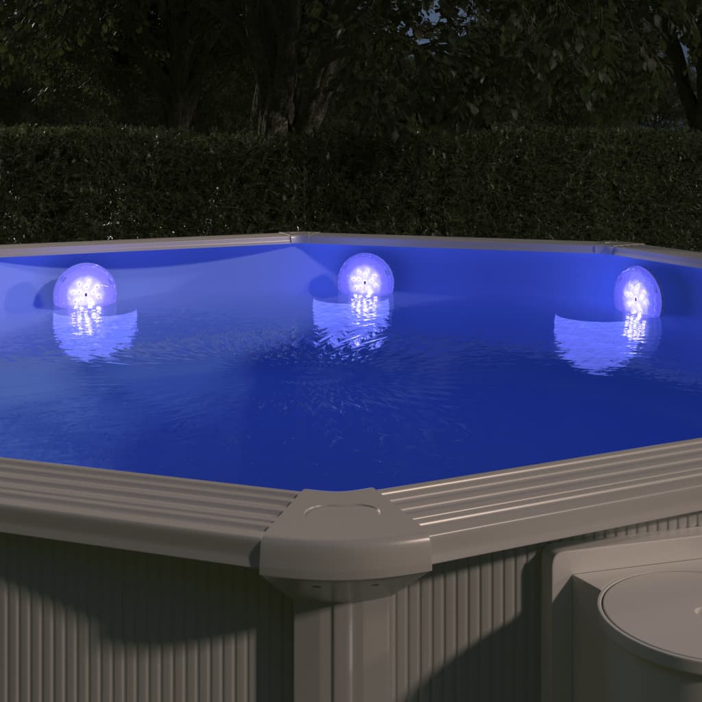 vidaXL többszínű lemeríthető LED-es úszómedence-lámpa távirányítóval