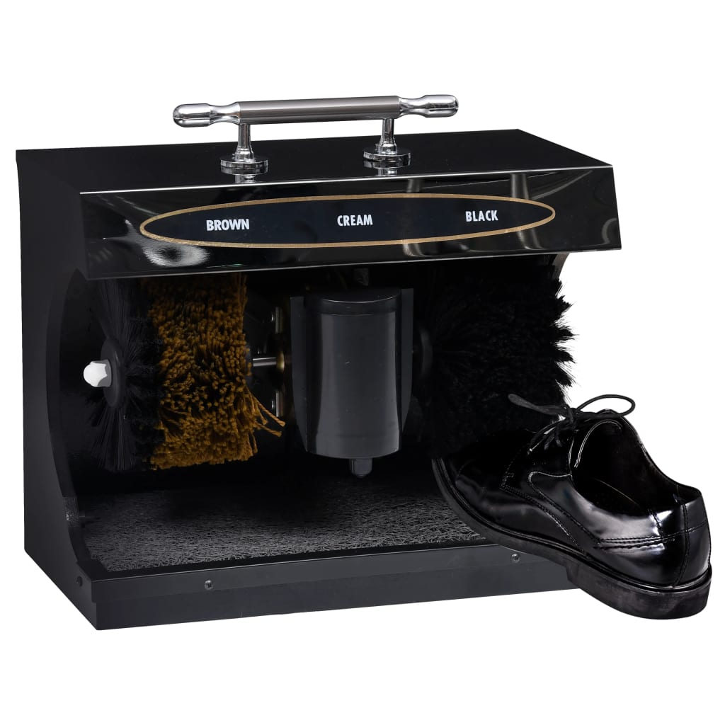vidaXL fekete teljesen automatikus elektromos cipőfényező gép