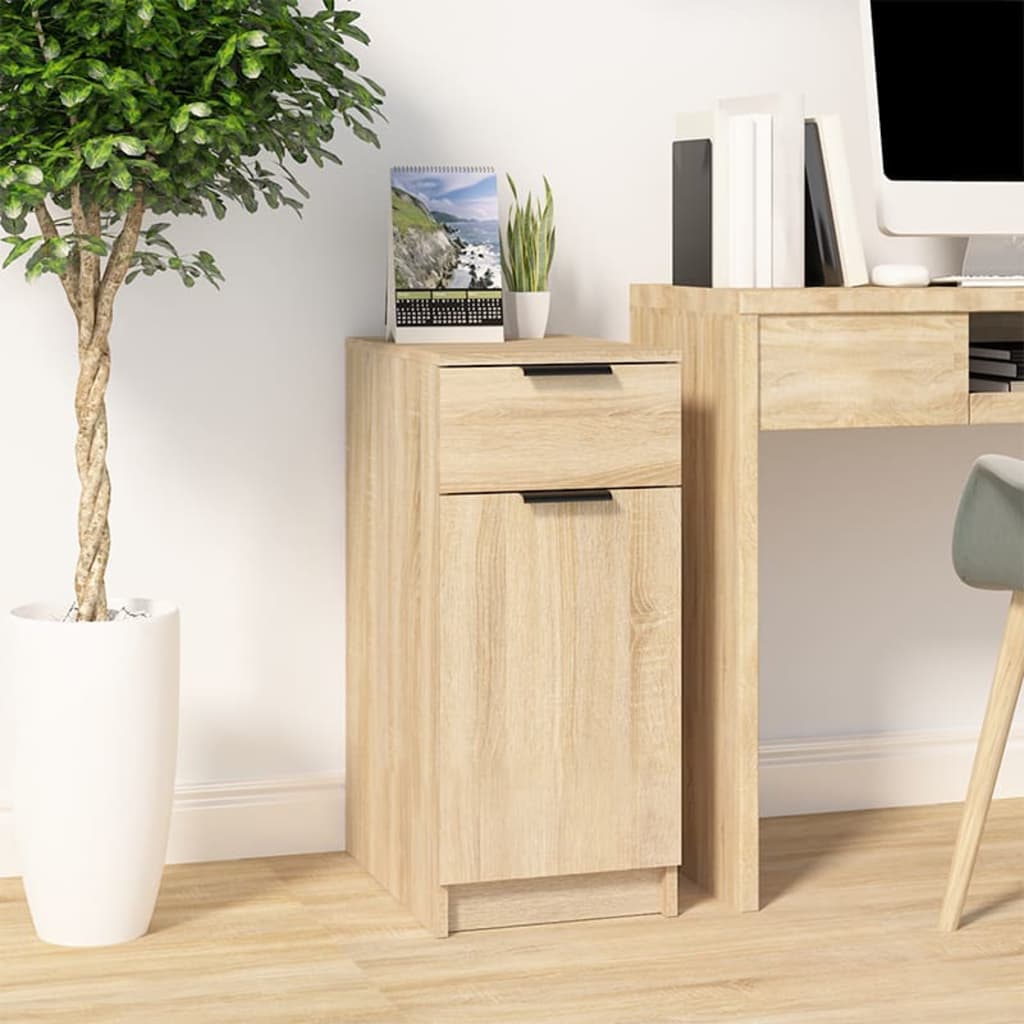 vidaXL sonoma-tölgy szerelt fa íróasztalszekrény 33,5x50x75 cm