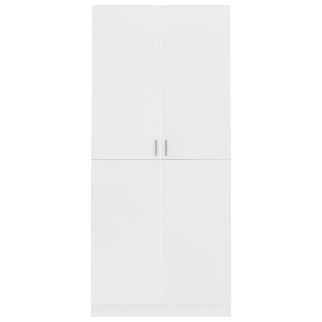 vidaXL fehér forgácslap ruhásszekrény 90 x 52 x 200 cm