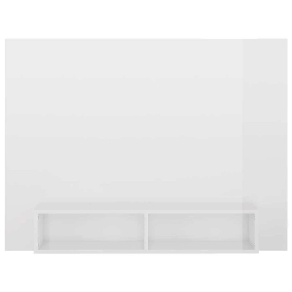 vidaXL magasfényű fehér fali forgácslap TV-szekrény 120x23,5x90 cm