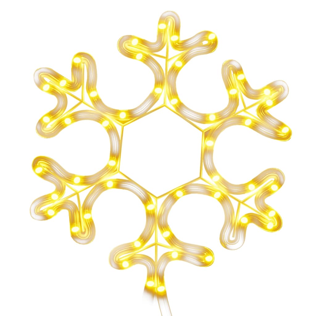 vidaXL karácsonyi hópehely 48 meleg fehér LED-del 27 x 27 cm