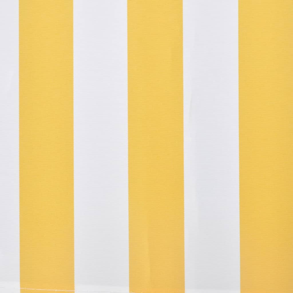 vidaXL feltekerhető napellenző, sárga és fehér, 300 cm