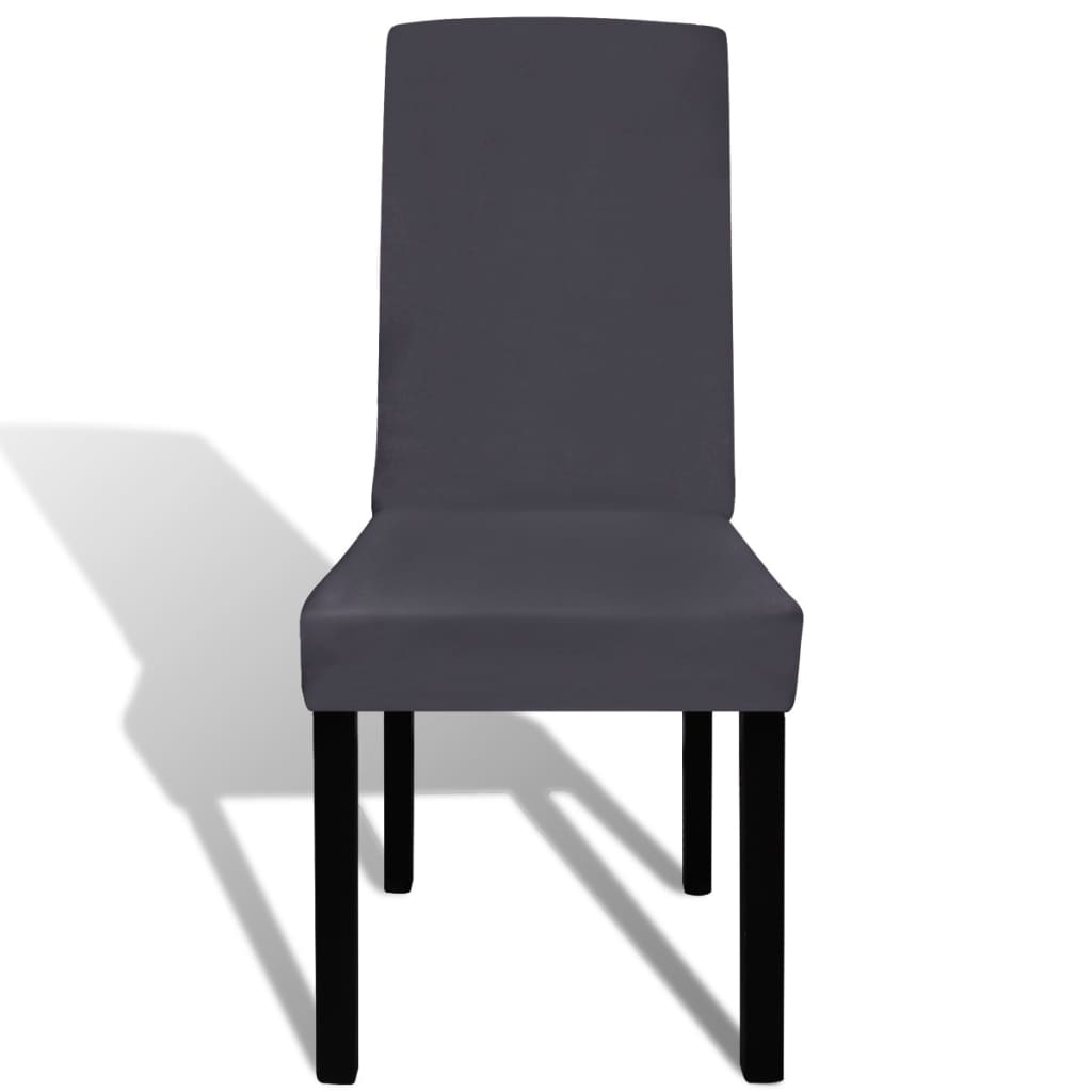 vidaXL 4 db antracitszürke szabott nyújtható székszoknya