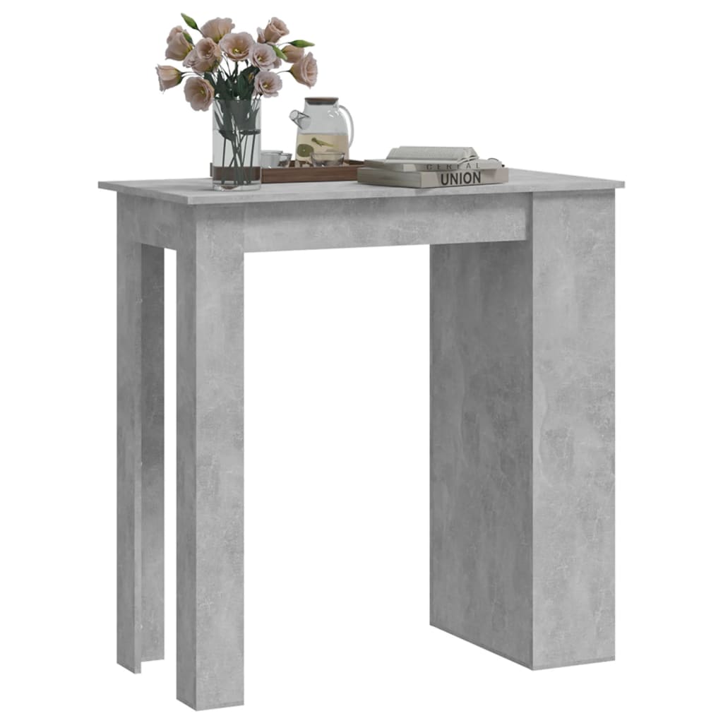 vidaXL betonszürke bárasztal tárolópolccal 102 x 50 x 103,5 cm