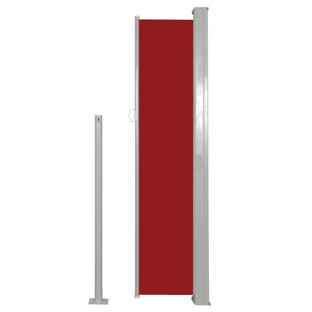 vidaXL piros behúzható oldalsó napellenző 140 x 300 cm