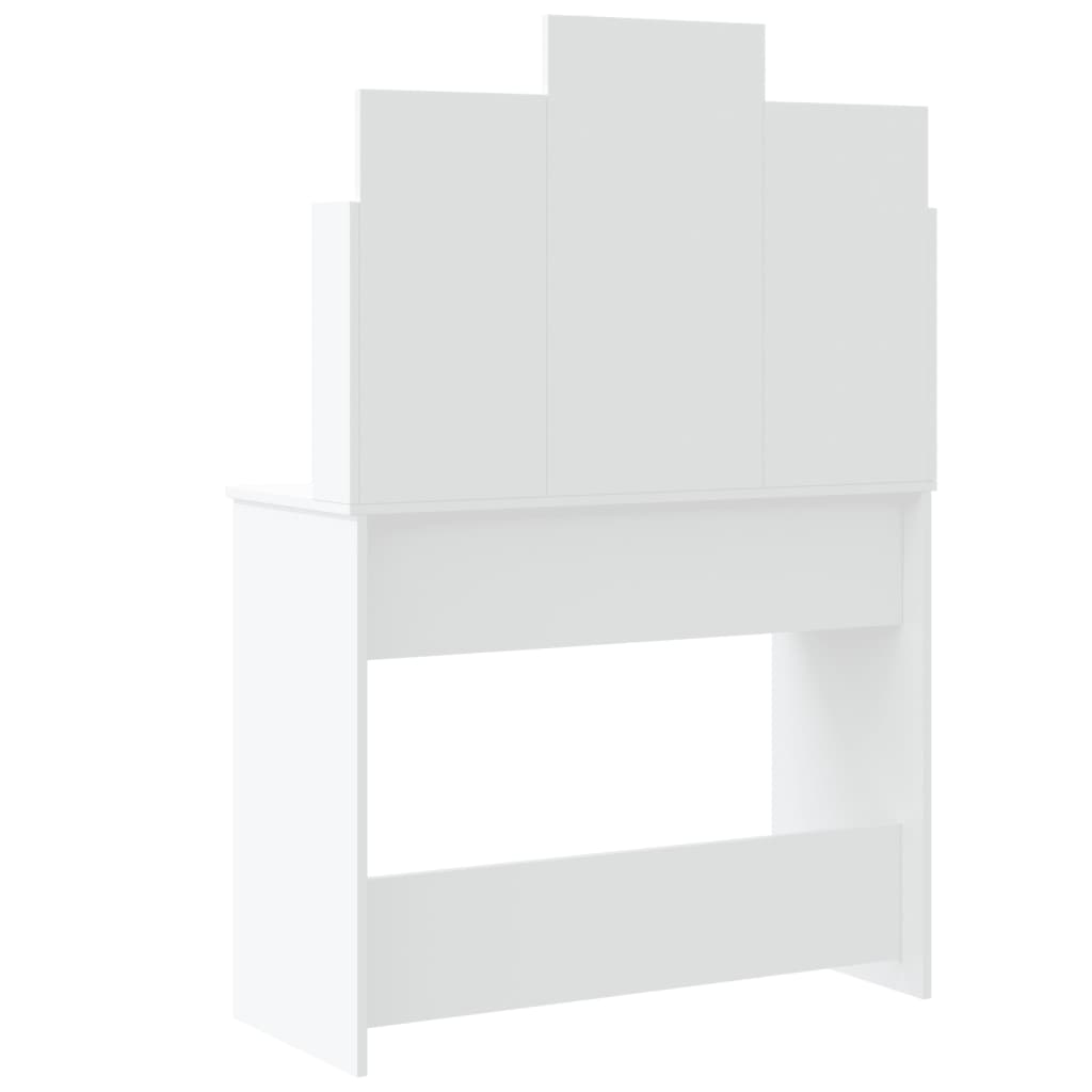 vidaXL fehér fésülködőasztal LED-del 96x40x142 cm