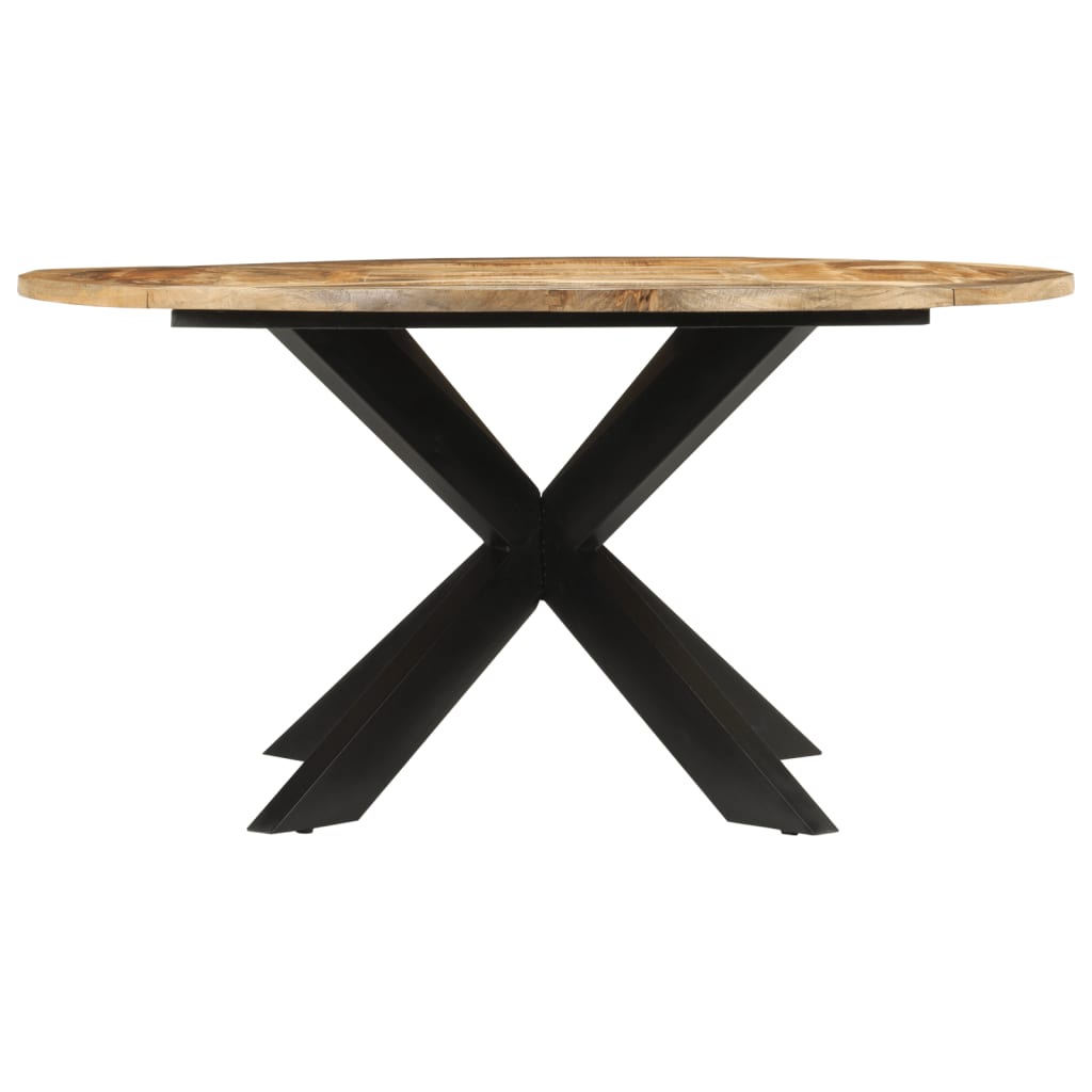 vidaXL nyers tömör mangófa étkezőasztal Ø150 x 76 cm