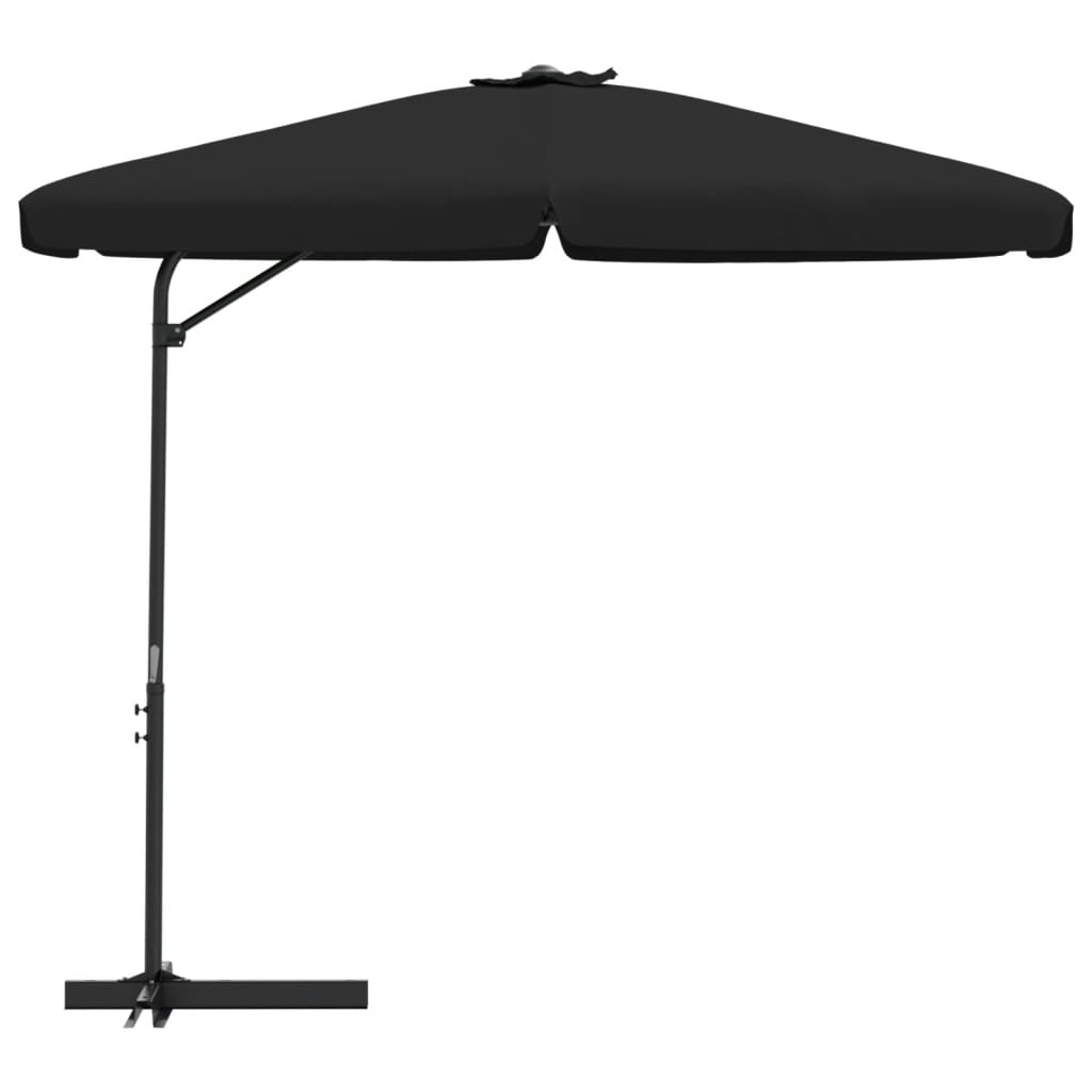 vidaXL fekete kültéri napernyő acélrúddal 300 cm