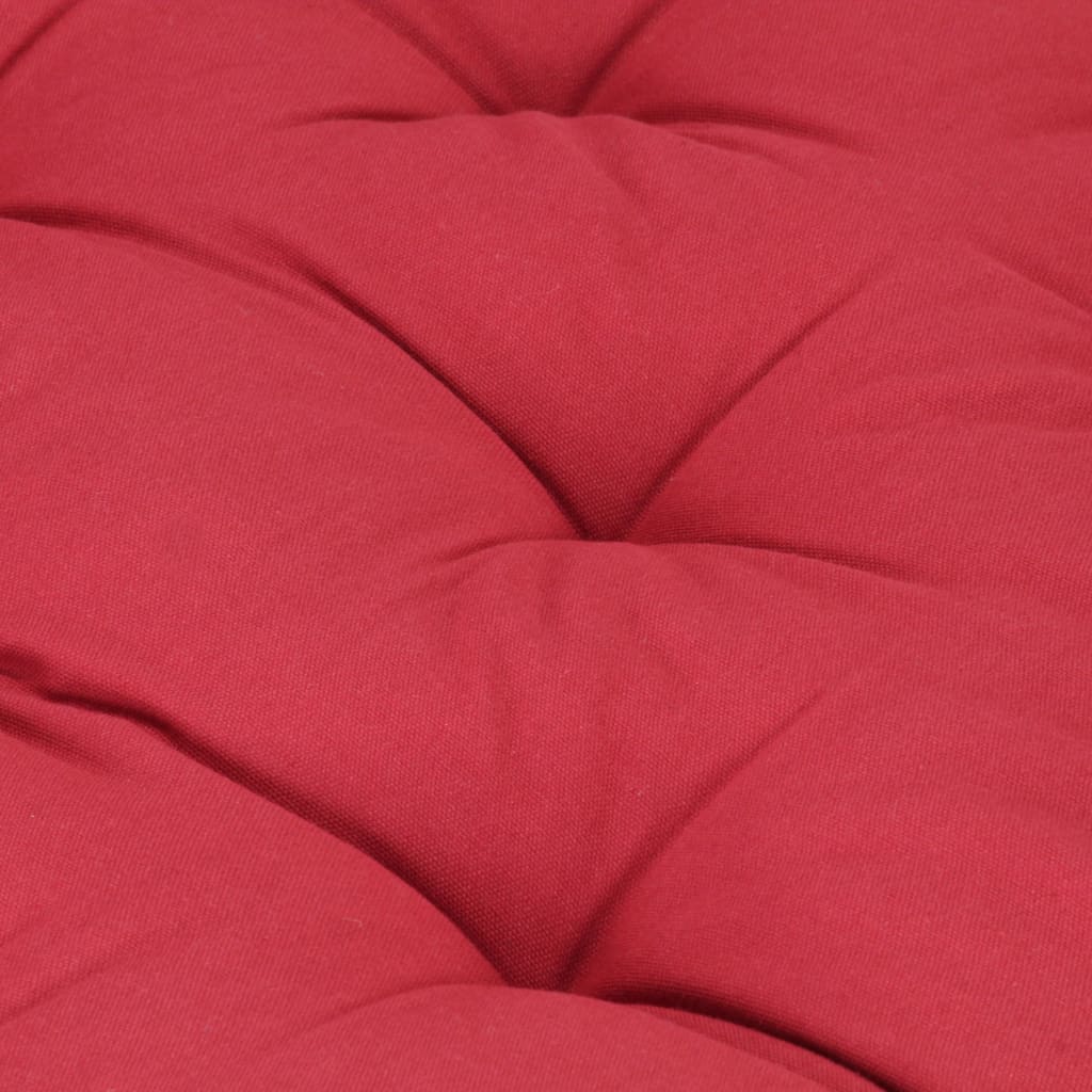 vidaXL burgundi vörös pamut raklappadló-párna 120 x 80 x 10 cm