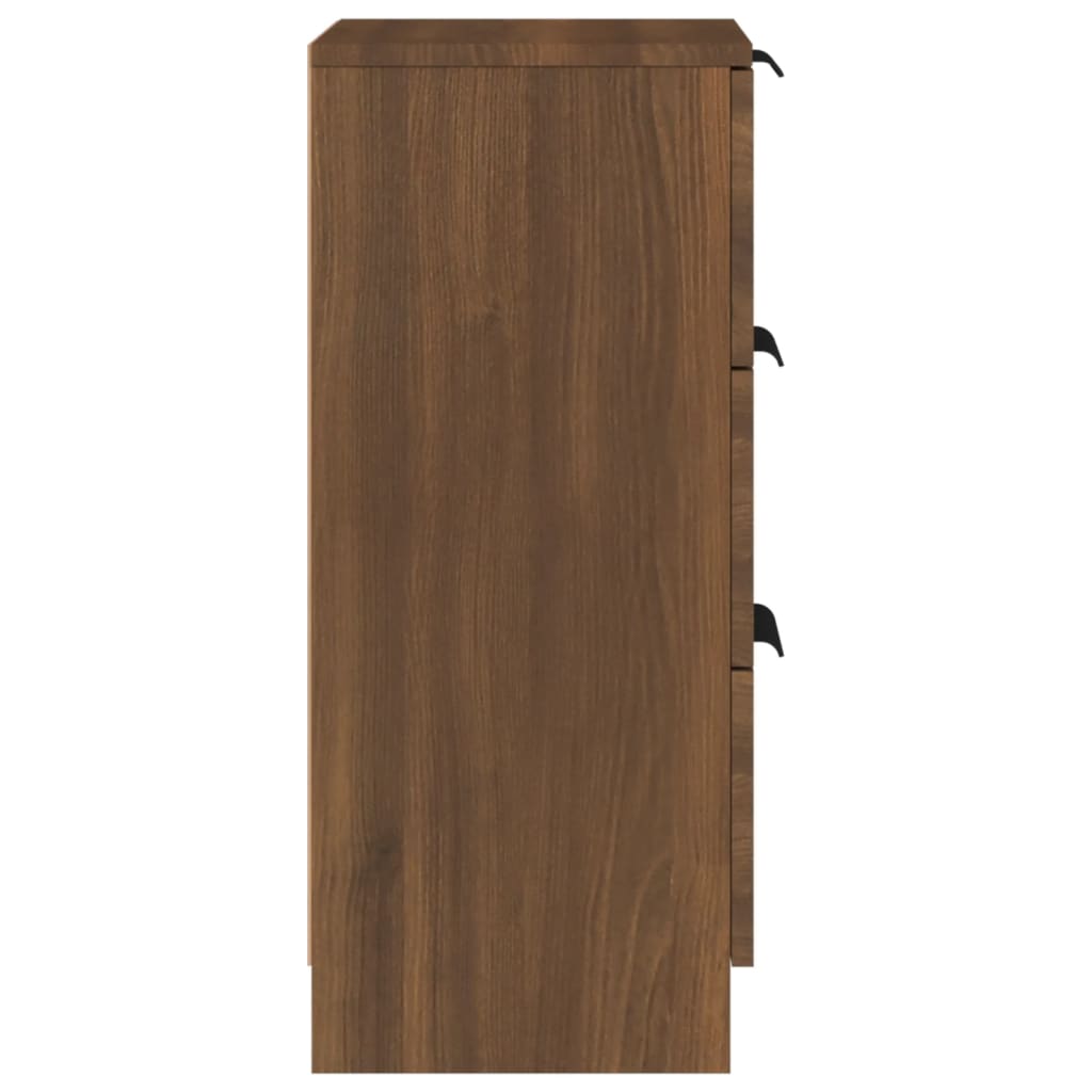 vidaXL barna tölgyszínű szerelt fa tálalószekrény 30 x 30 x 70 cm