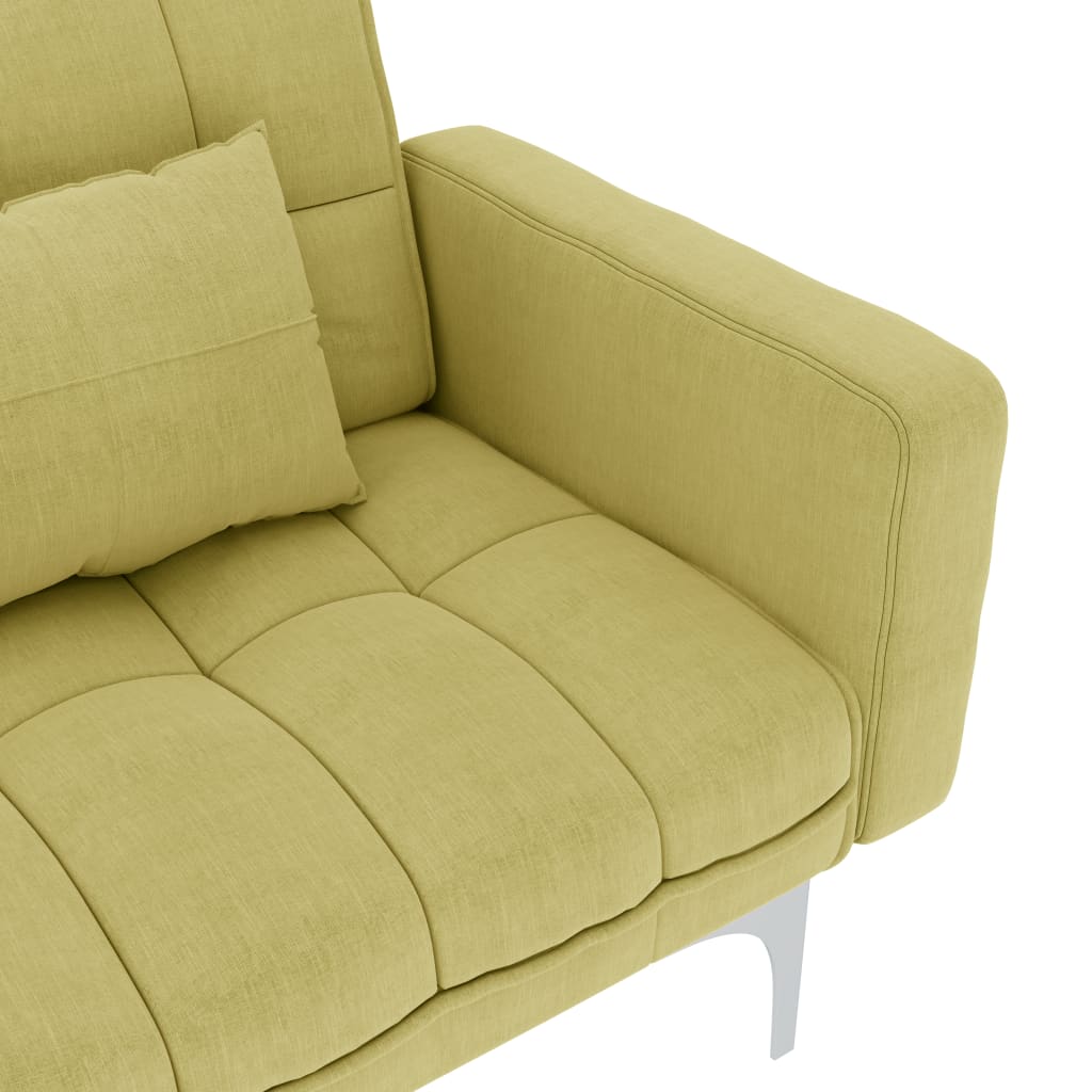 vidaXL zöld szövet kanapéágy